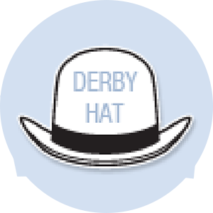 Derby Hat Shape Hand Fan