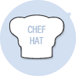 Chef Hat Shape Hand Fan