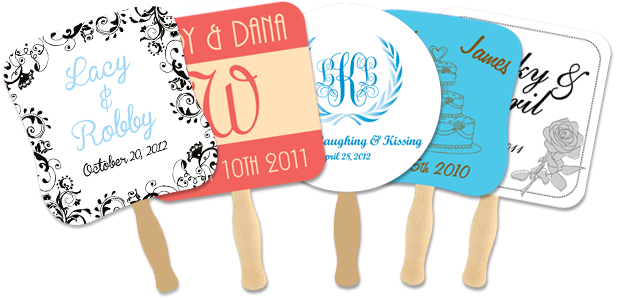 Five Wedding Hand Fan Examples