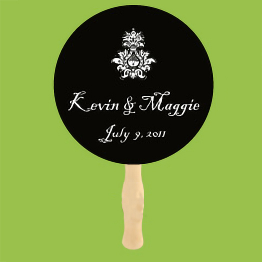 One Color Wedding Hand Fan Example