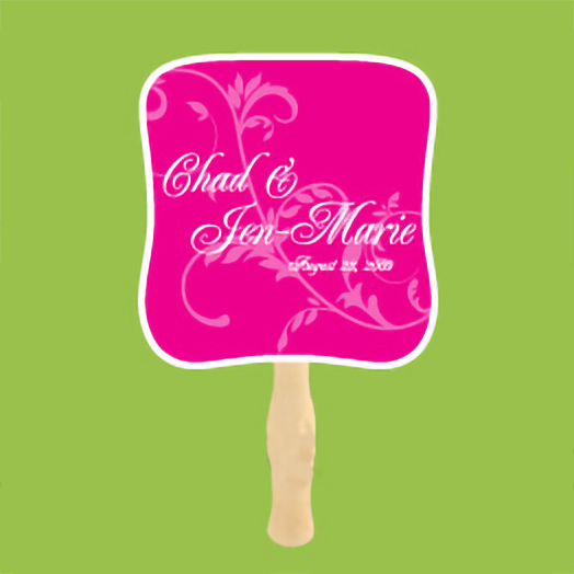 One Color Wedding Hand Fan Example