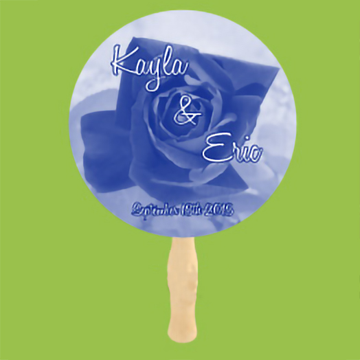 One Color Wedding Hand Fan Example