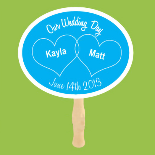 One Color Wedding Hand Fan Example