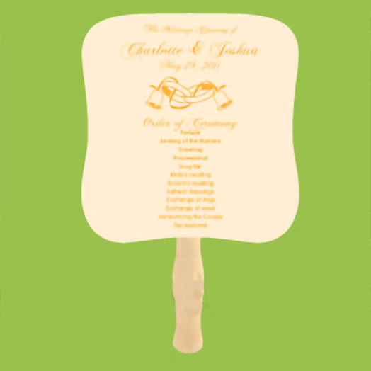 One Color Wedding Hand Fan Example