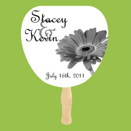 One Color Wedding Hand Fan Example