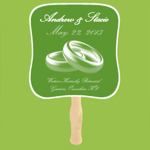 One Color Wedding Hand Fan Example