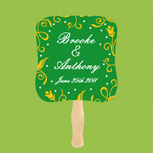 Two Color Wedding Fan Example