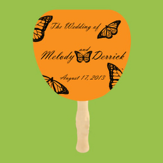 Two Color Wedding Fan Example