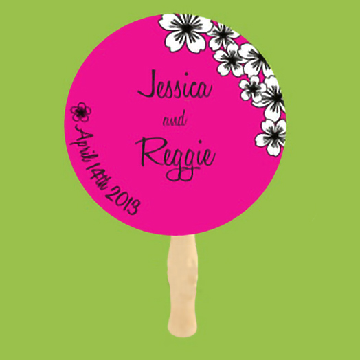 Two Color Wedding Fan Example