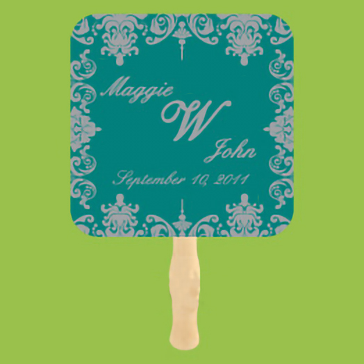 Two Color Wedding Fan Example