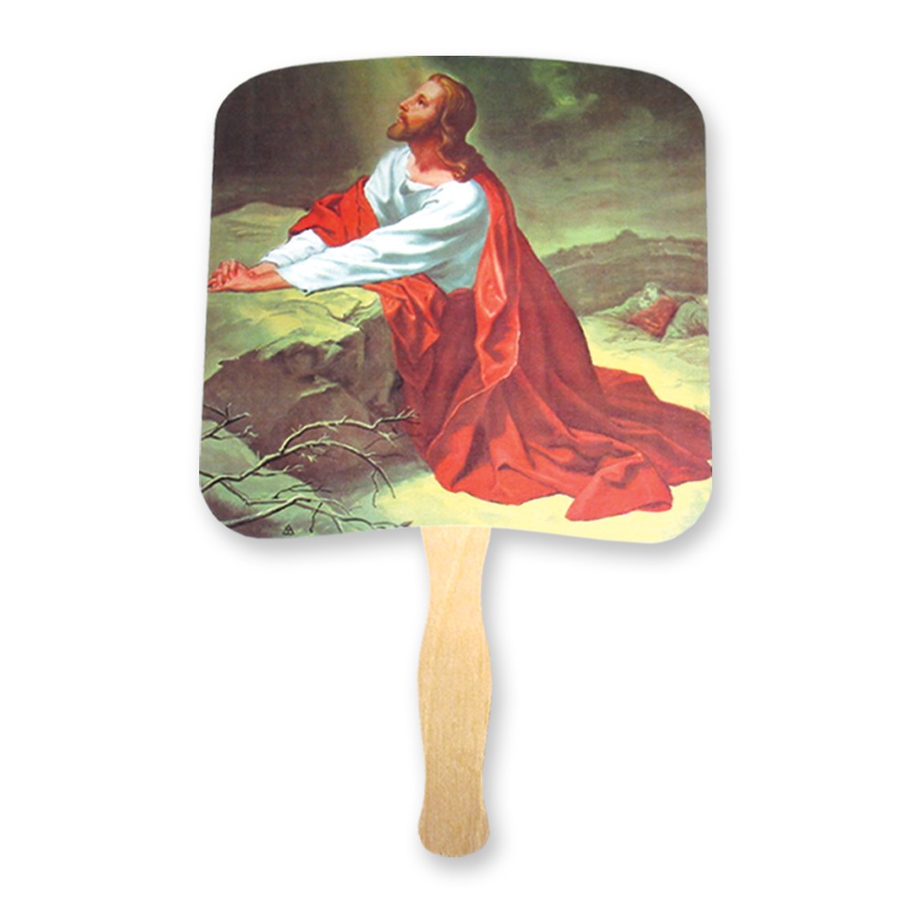 Christ in the garden of Gethsemane hand fan