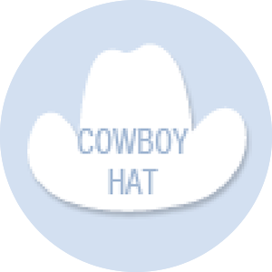 Cowboy Hat Shape Hand Fan